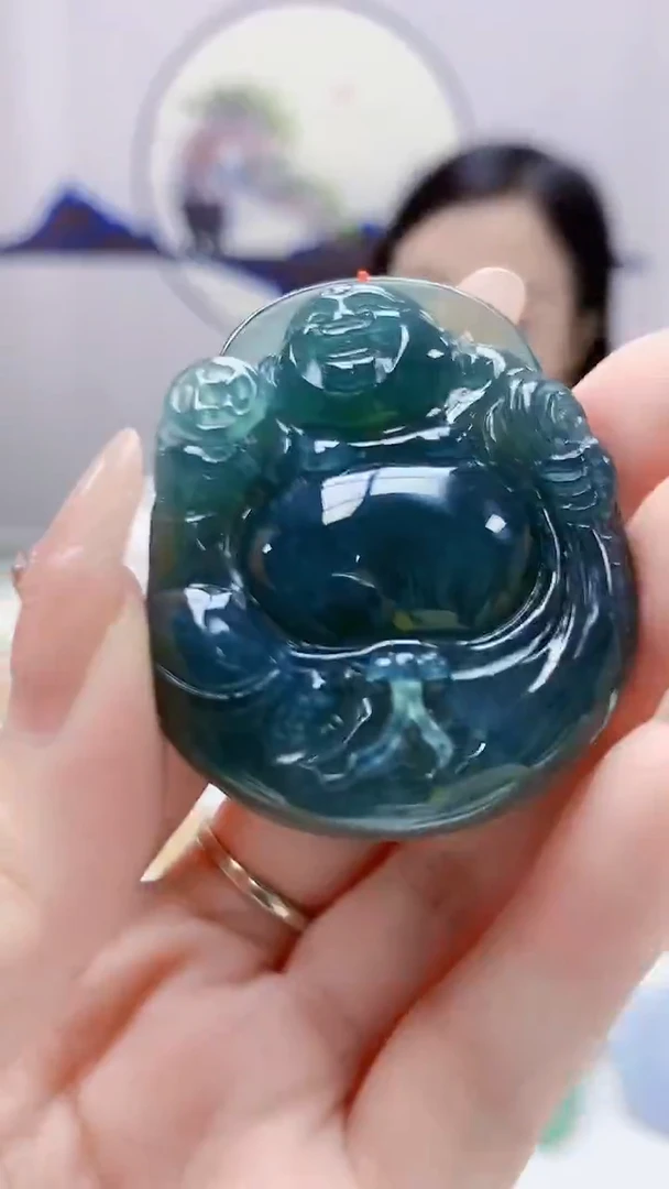 未镶嵌定制翡翠4852DD-毛货挂件10