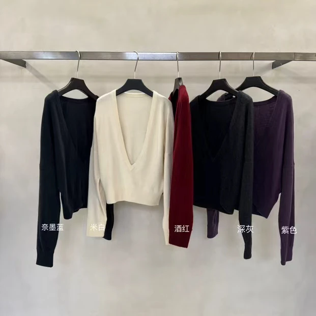 设计师款深V针织衫249380