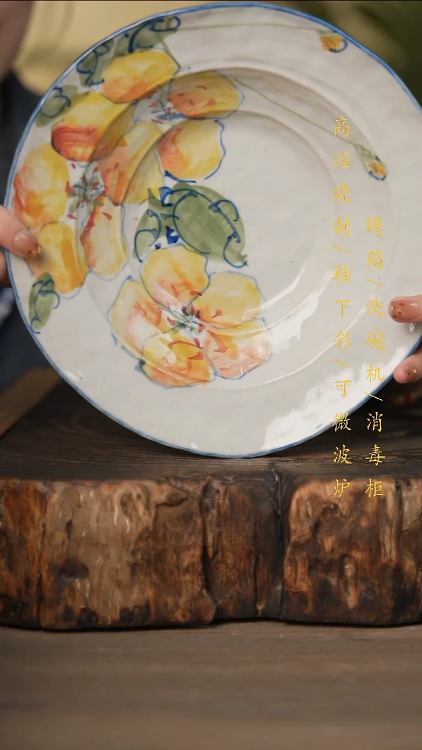 瓷片景德镇高温釉下彩可微波烤箱洗碗机