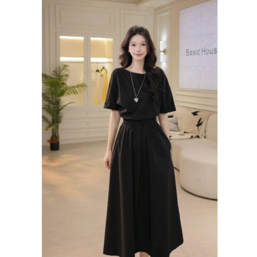 Basic House/百家好显瘦时尚连衣裙显瘦裙子气质小个子日常小众