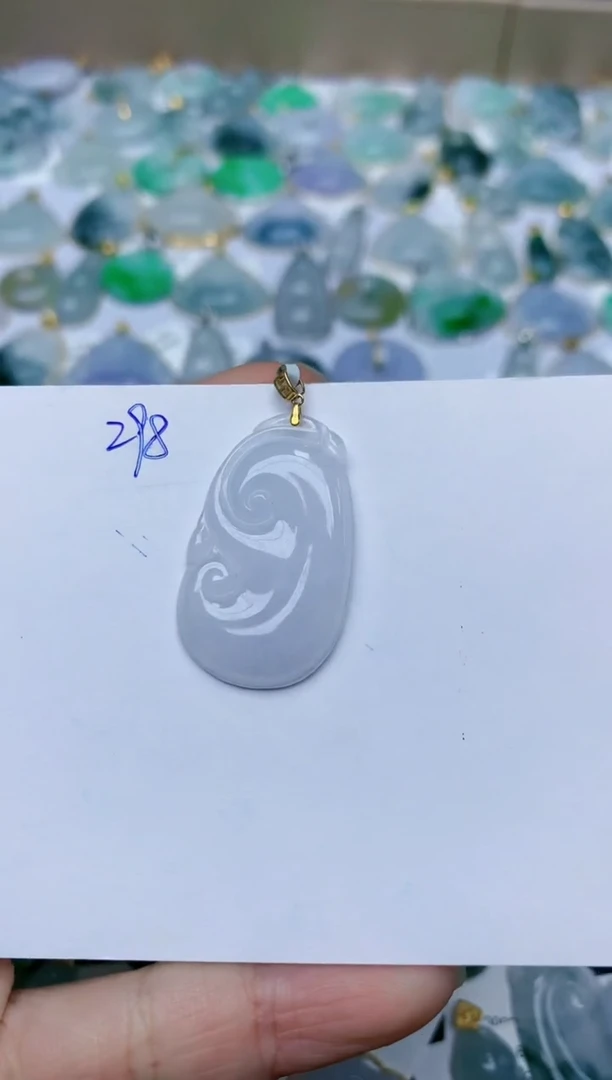 【闪购商品】翡翠颈饰18K金镶嵌天然翡翠A货    298