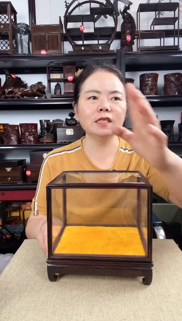 木玻璃罩2号老李红木工艺品