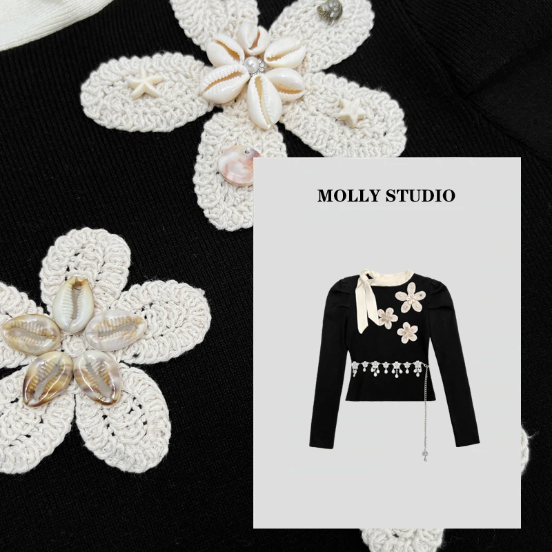 【时光之恋】Molly 百搭时尚气质显瘦 上衣 M2025495