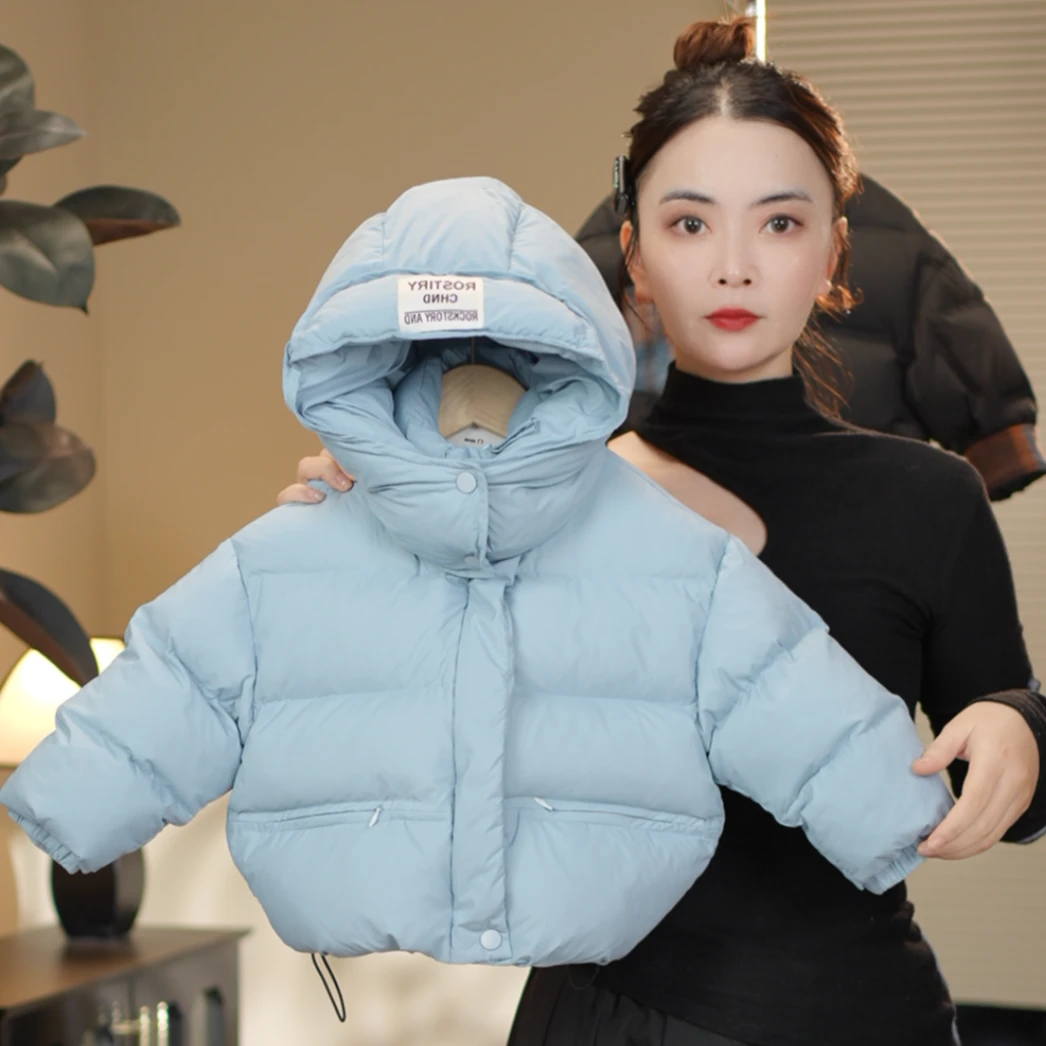 现货【天空蓝】2024新款儿童加厚冬季百搭潮酷羽绒服25722