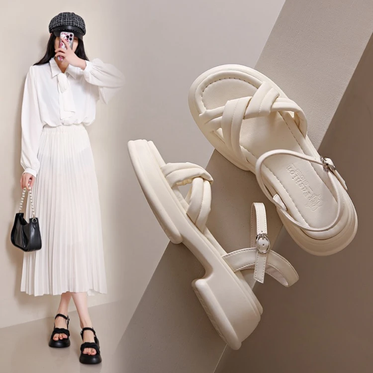 外穿凉鞋女款25新款爆款厚底增高时尚休闲软底夏季沙滩鞋潮牌女鞋