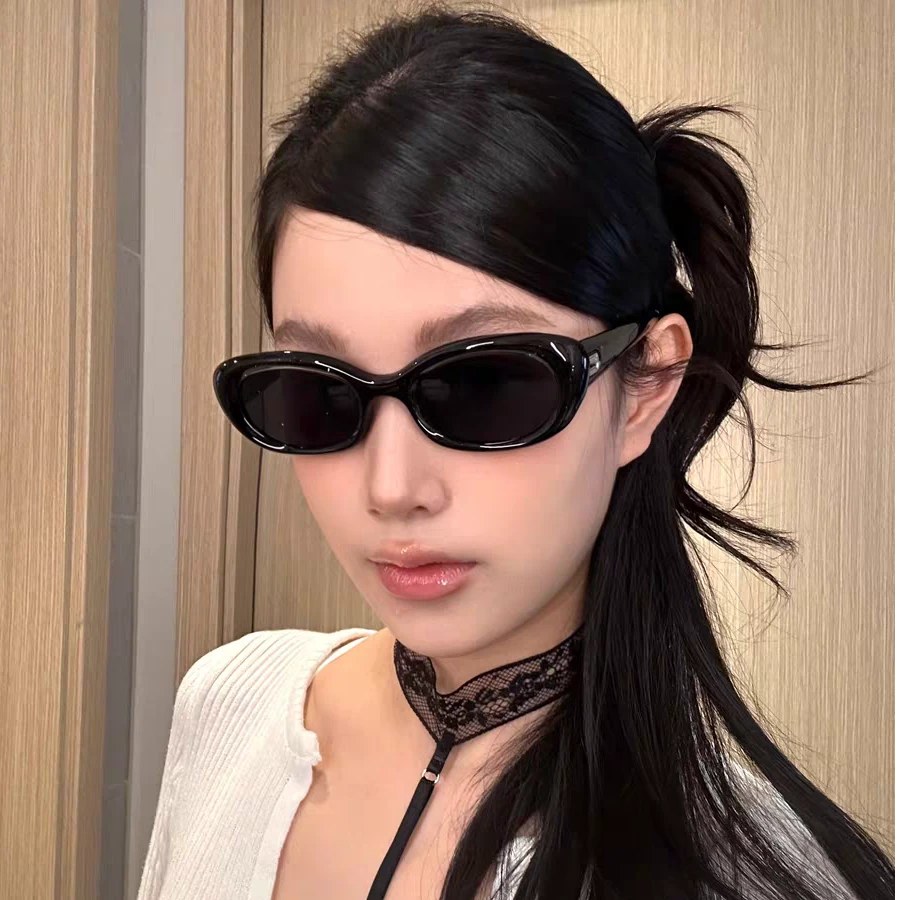 偏光猫眼墨镜女2025新款高品质方圆脸复古太阳镜男防紫外线