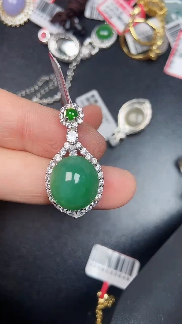 银S925镶嵌戒指翡翠2810