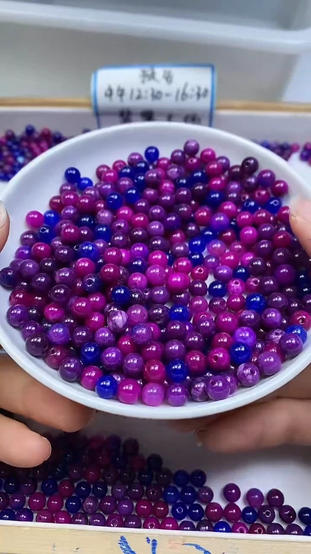 未镶嵌散珠玛瑙/玉髓E896 紫 俱 来6mm30个5.8元