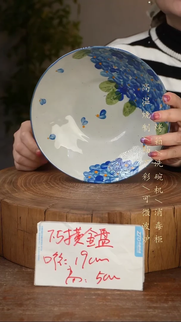 碗瓷景德镇手工手绘高温瓷釉下彩