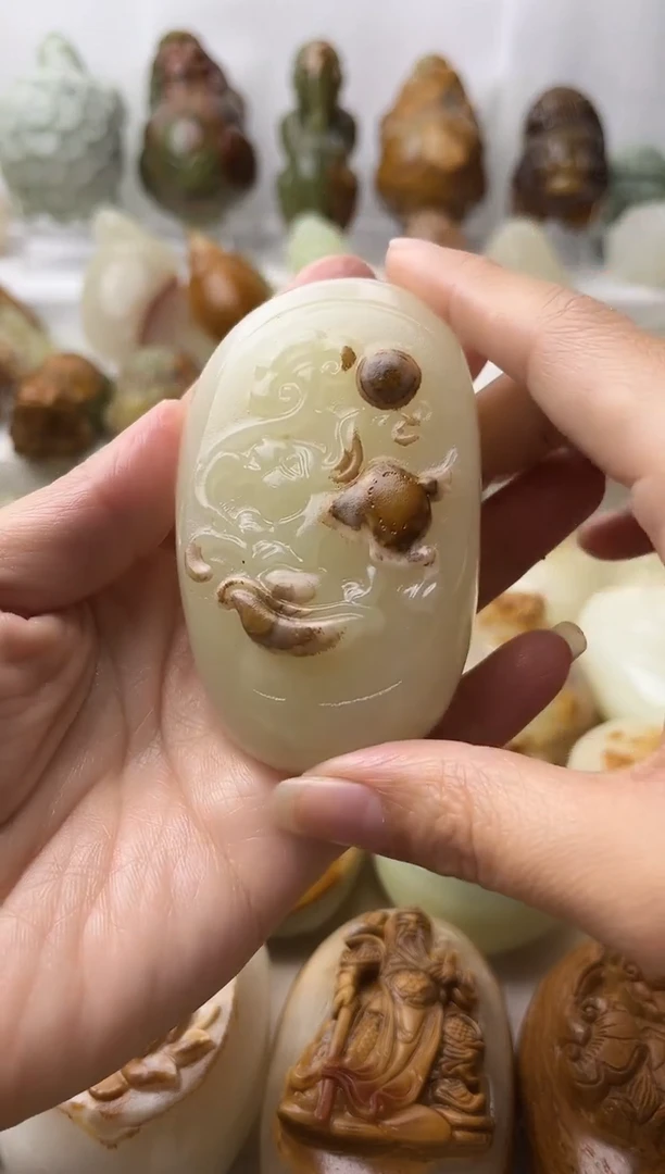 石材方解石棉纹正常不退换兔微瑕