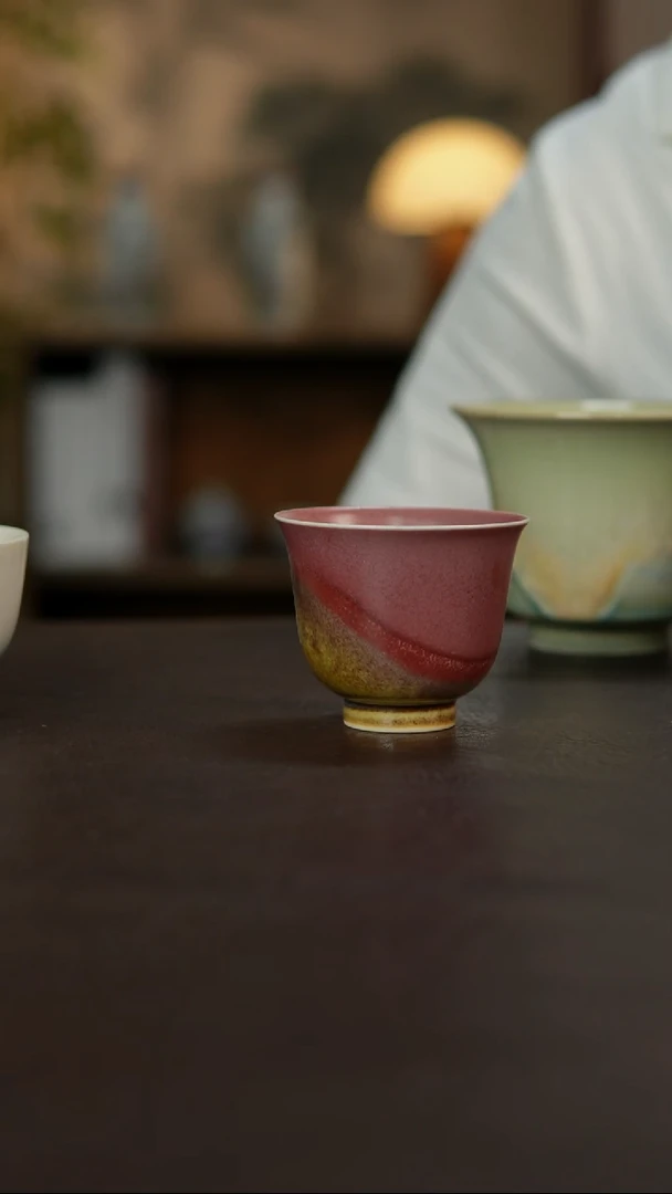 杯景德镇陶瓷杯碗柴烧多人