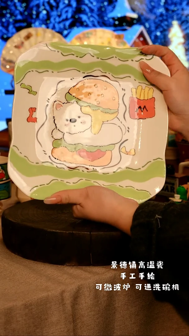 陶瓷229景德镇原创设计师款高温陶瓷手工手绘