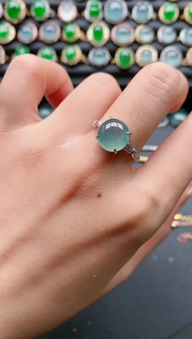 【闪购商品】翡翠戒指银S925镶嵌11111111