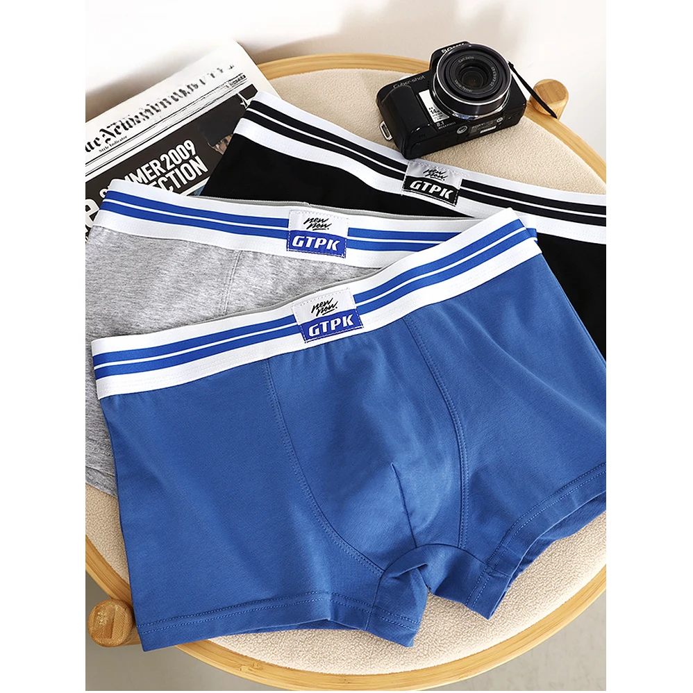 贾鲁萨加高端时尚冬季男士潮流纯棉柔软亲肤透气运动平角内裤