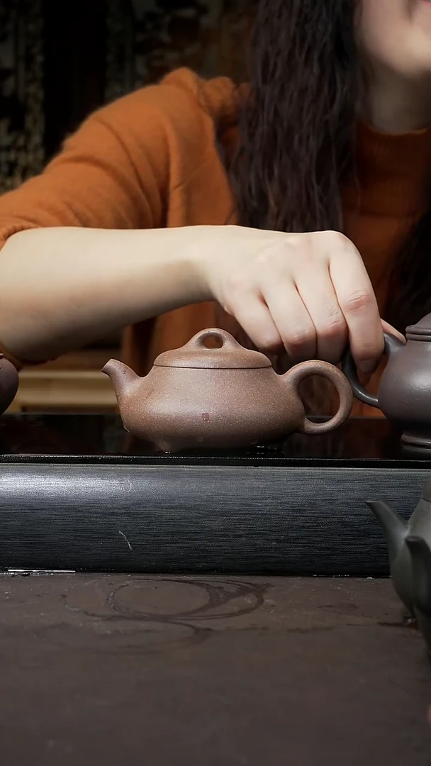 【闪购商品】紫砂茶壶老段泥 汉棠石瓢150cc036