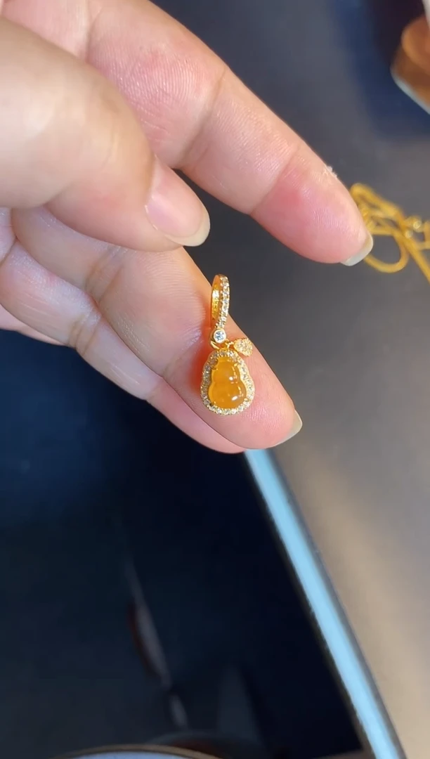 吊坠(不含链)银S925镶嵌翡翠1