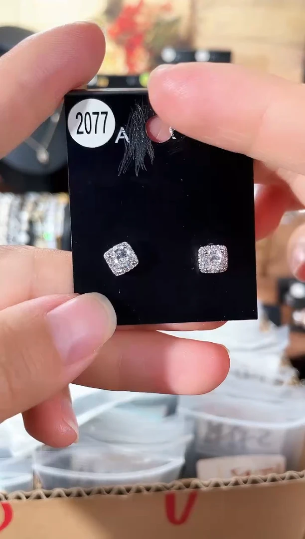 合金925银锆石豆2077