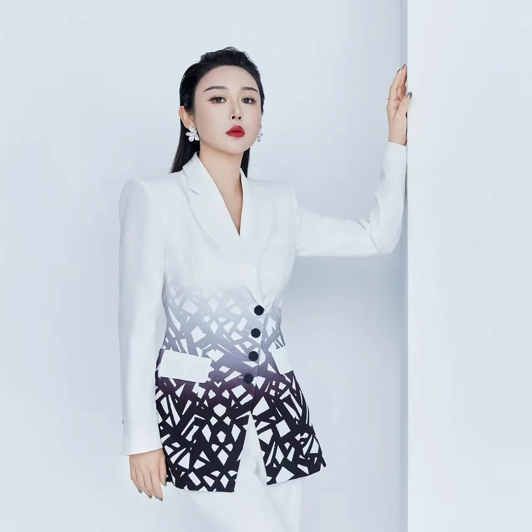 LADYPOWER《冰裂》系列----冰裂纹印花西装上衣71150A