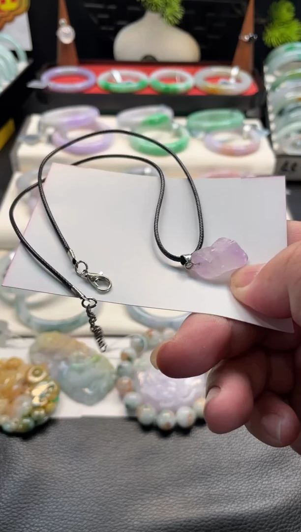 颈饰未镶嵌紫晶13号链接 有纹裂