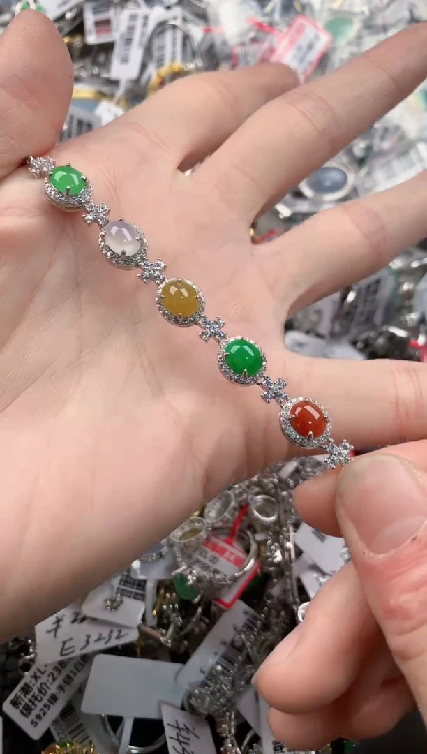 银S925镶嵌戒指翡翠诶*5555------1