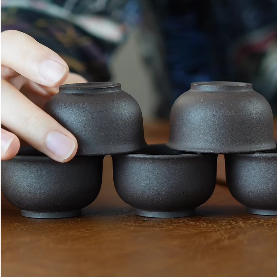 【01品茗杯5只】紫砂品茗杯
