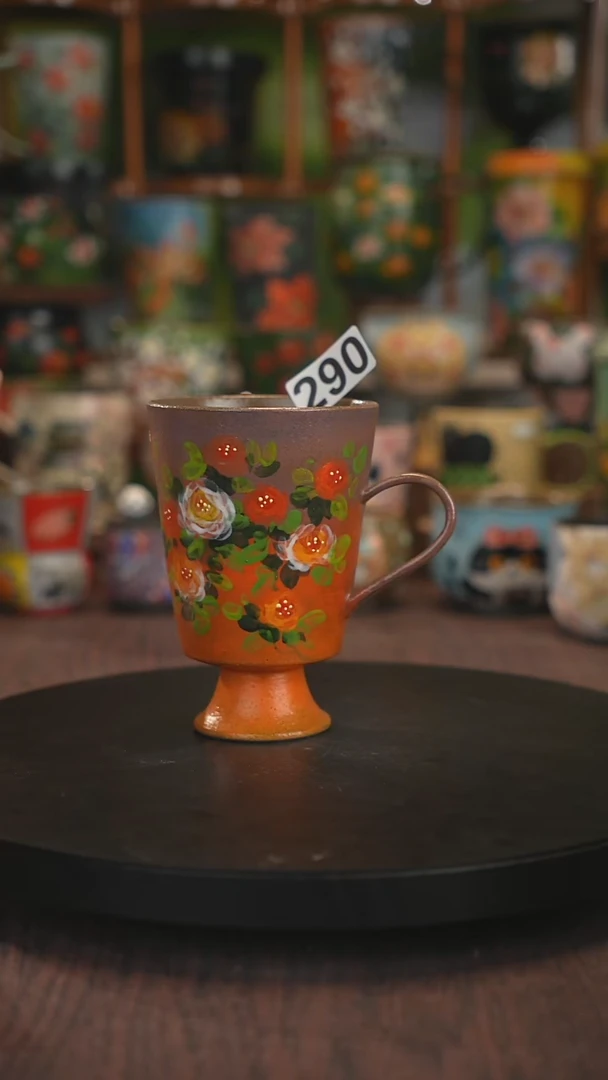 紫砂油画手绘釉下彩290