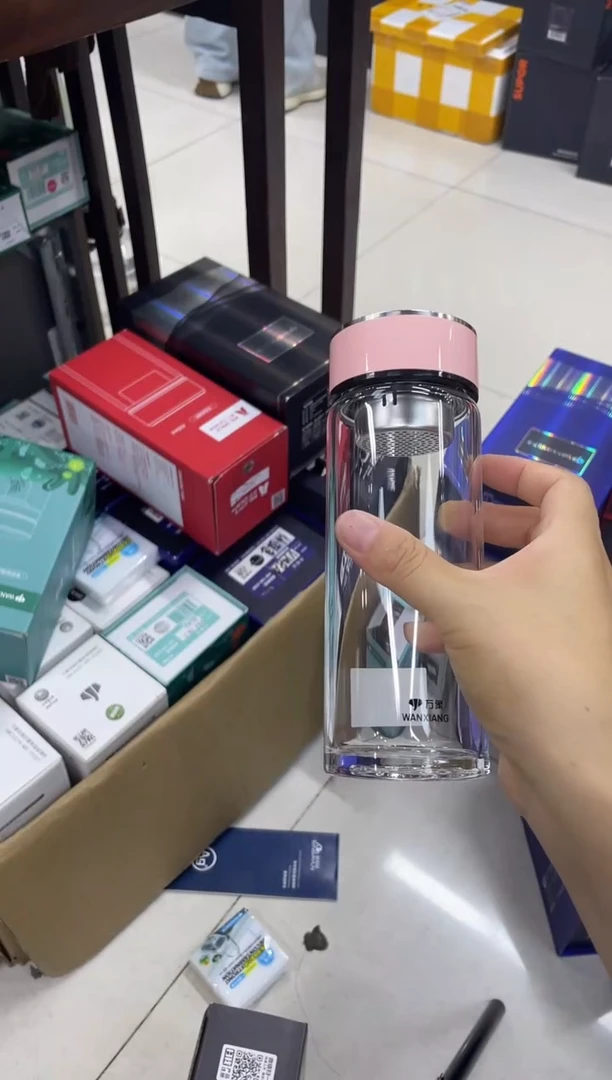 高硼硅玻璃无手柄款万象单层u478-420ml粉