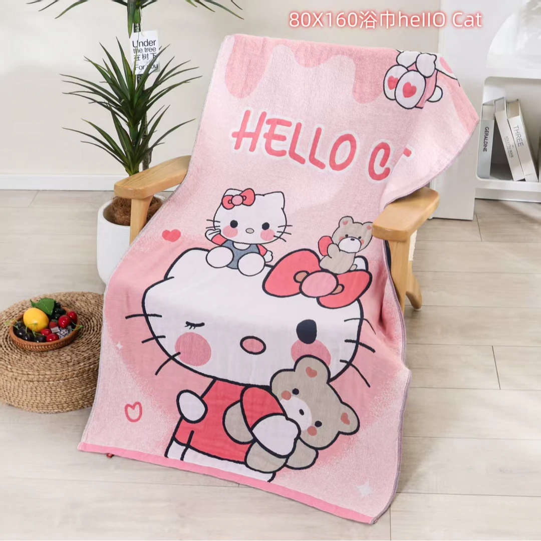 【KT】80/160四层纯棉纱布浴巾披肩沙发巾