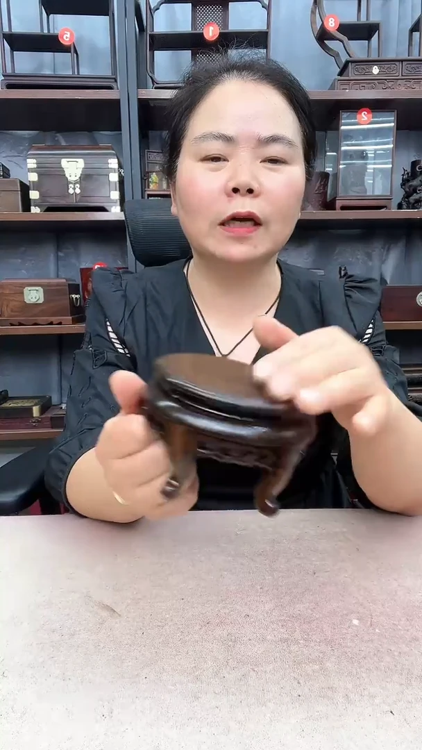 鸡翅木类端景台2696小李子红木工艺品