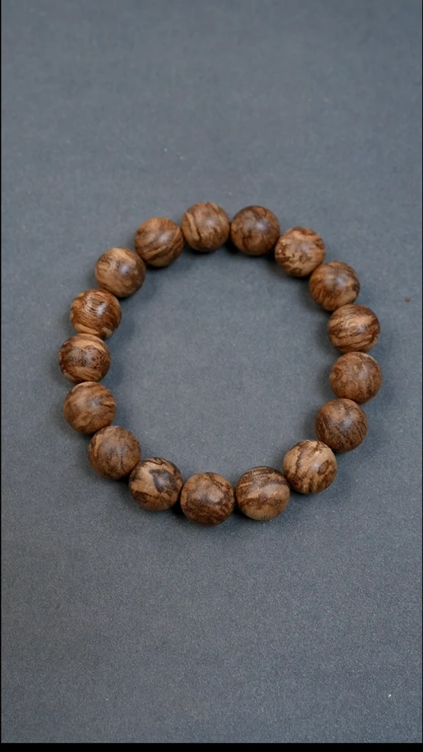 沉香手串12mm柬埔寨鹧鸪斑12.2g