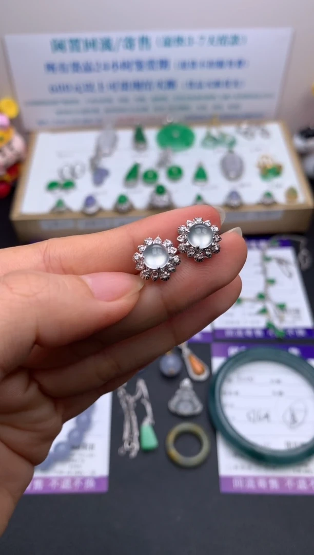 【闪购商品】定制翡翠18K金镶嵌模式推广期24小时鉴赏期