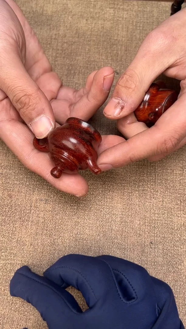 把件小叶紫檀印度小叶紫檀茶壶手把件（1）
