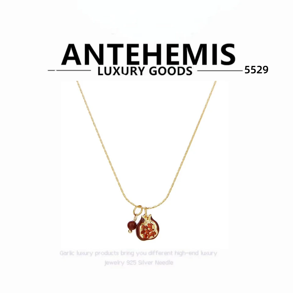 铜合金项链 设计师款石榴项链~5529