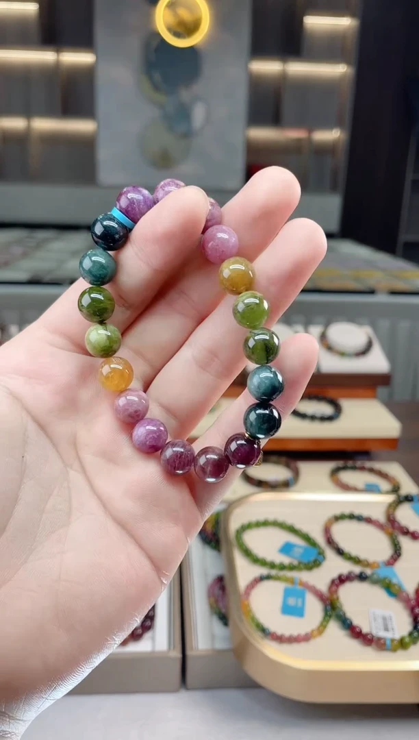 【闪购商品】碧玺单圈手串10mm+未镶嵌（多样性发一条）Y