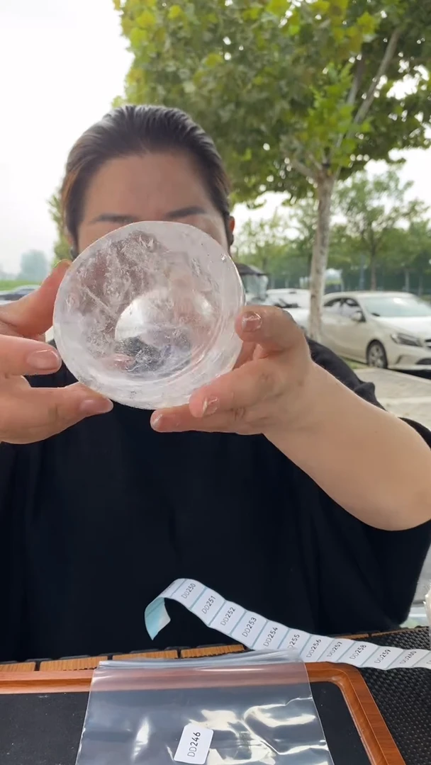 未镶嵌珠宝半成品水晶白水晶碗D246