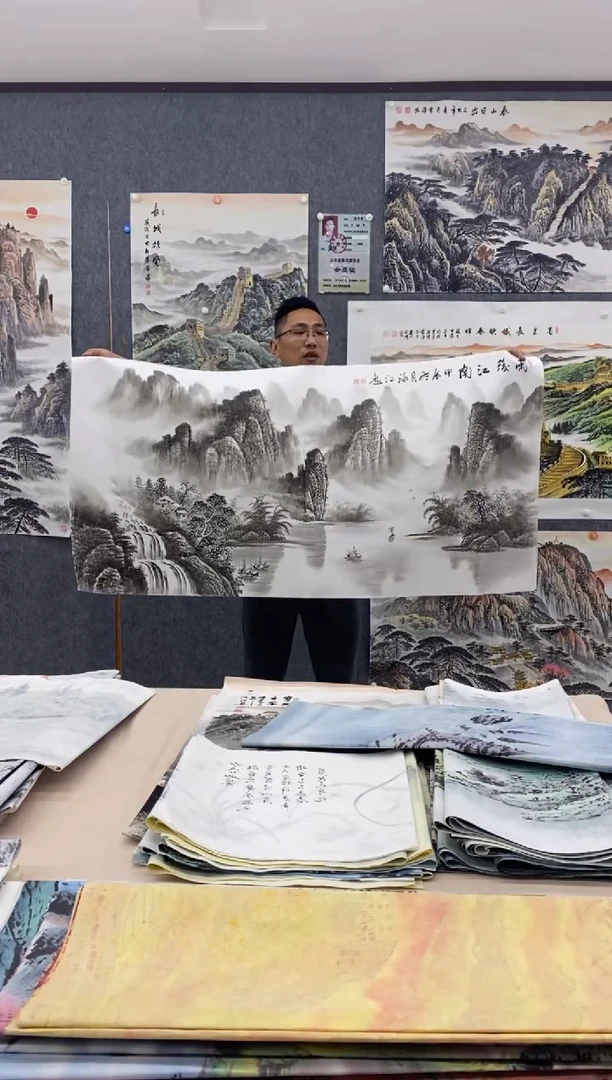 国画沈泳江 手绘 四尺整张138*68cm