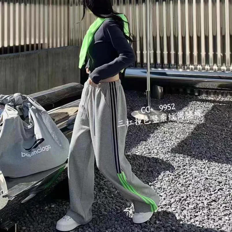 JINTAIYANG【2537】春夏条纹直筒显瘦休闲百搭潮流休闲裤