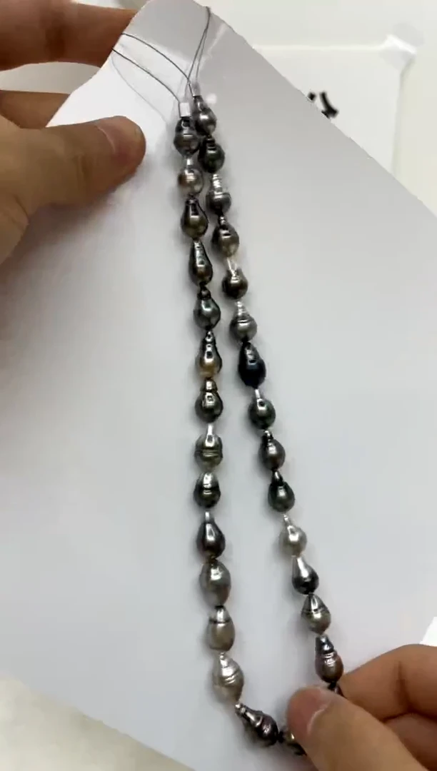 颈饰银S925镶嵌海水珍珠7-9