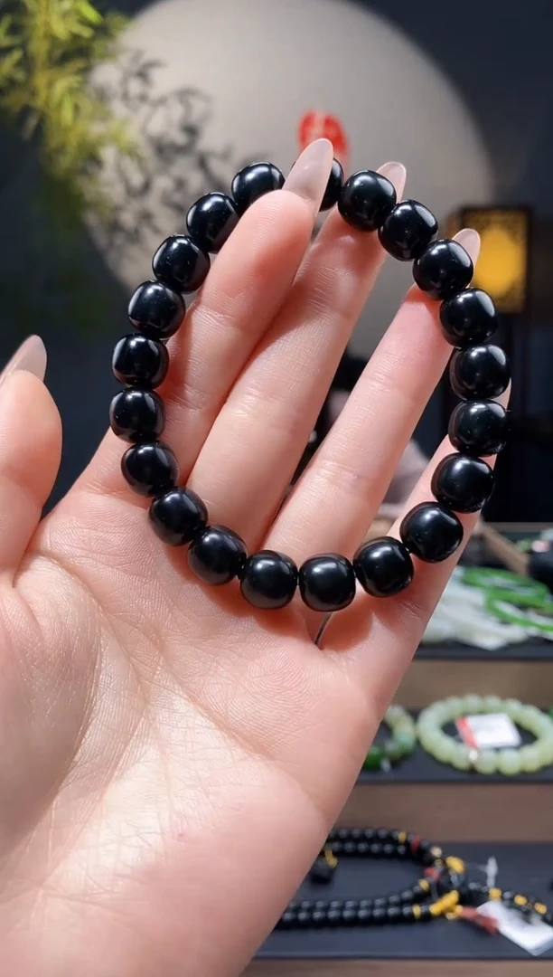 【闪购商品】和田玉1未镶嵌10mm塔青老型手串