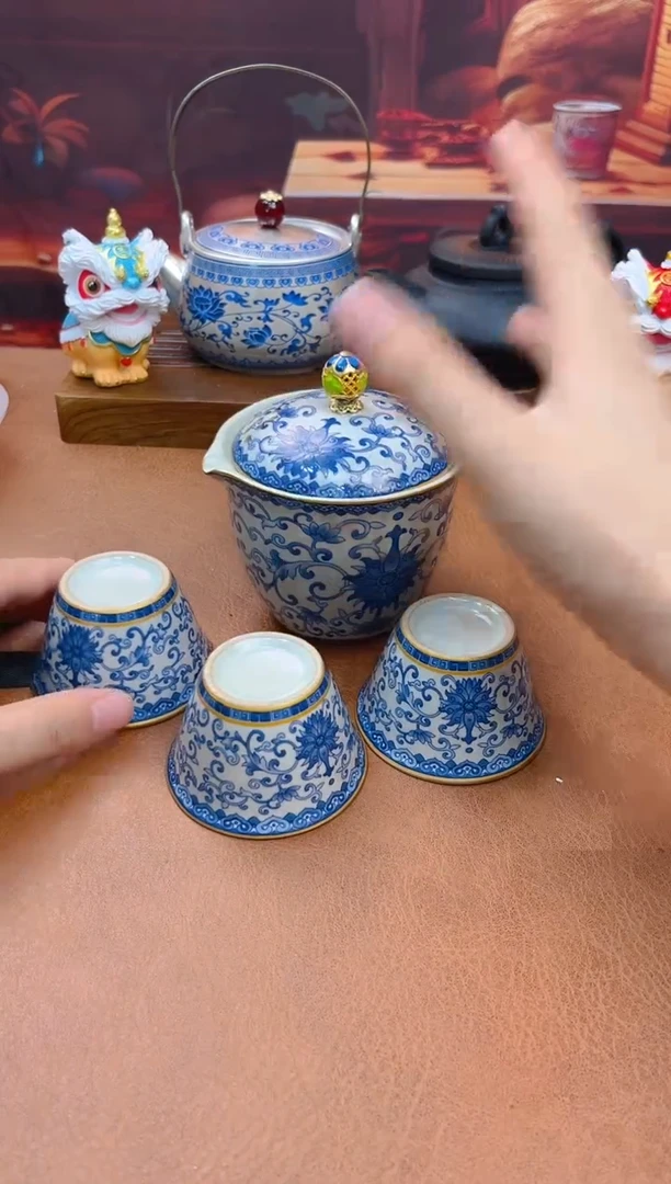 陶瓷茶具摆件旅行套组