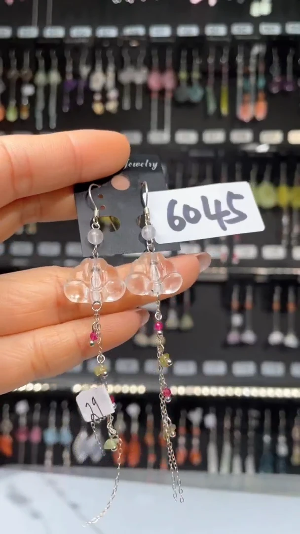 紫晶耳饰银S925镶嵌喜欢拍