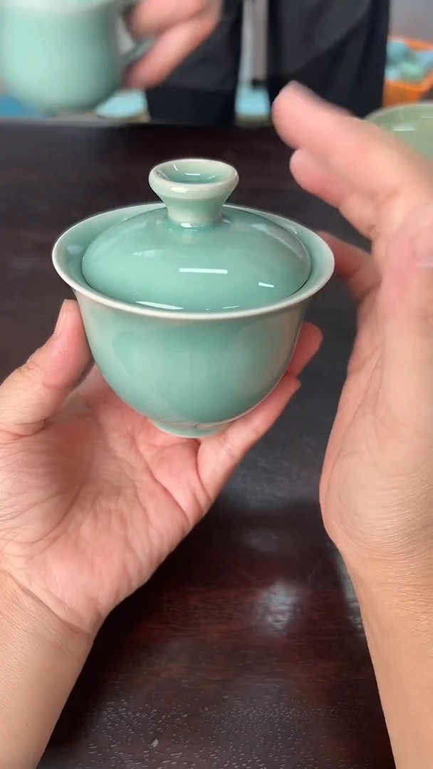 龙泉云间青瓷小米茶器