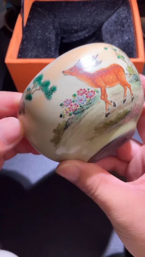 茶盏大漆手绘高端茶器主人杯