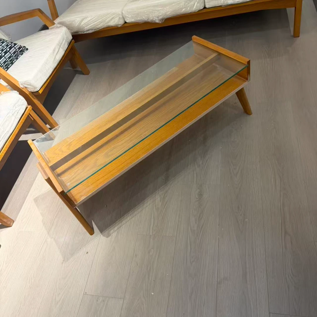 昌迪加尔玻璃茶几长条茶几