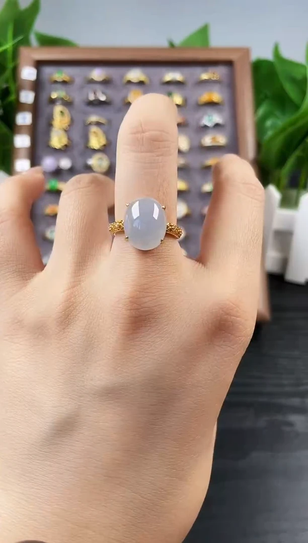 银S925镶嵌戒指翡翠12