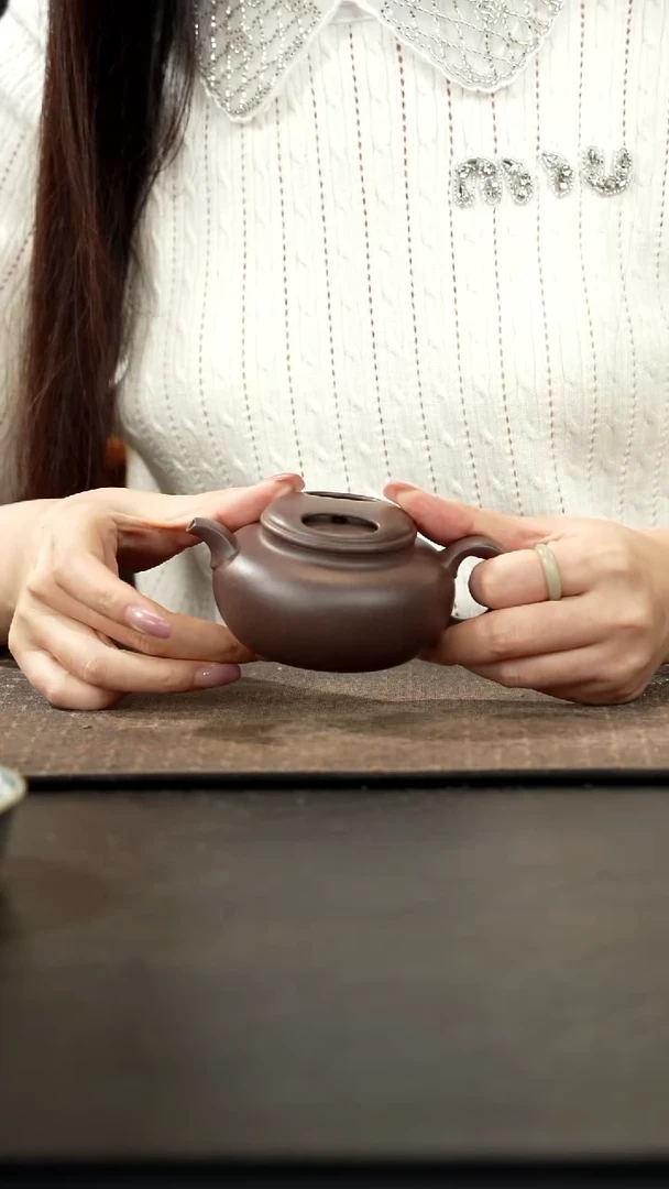 茶壶紫砂全手天青牛盖壶170cc