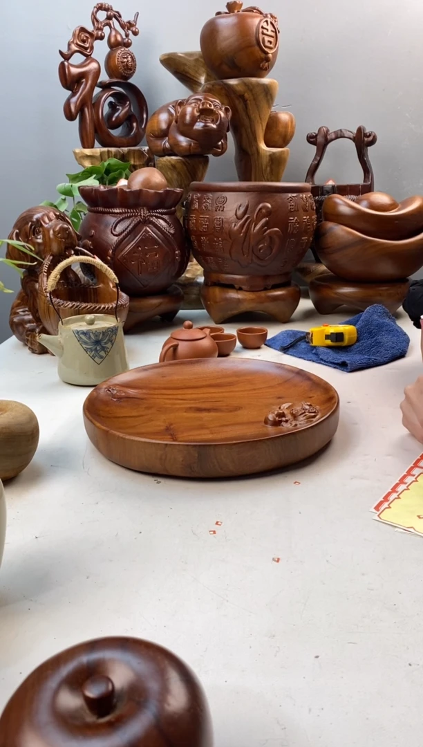 香樟木A43莲花干泡/尺寸