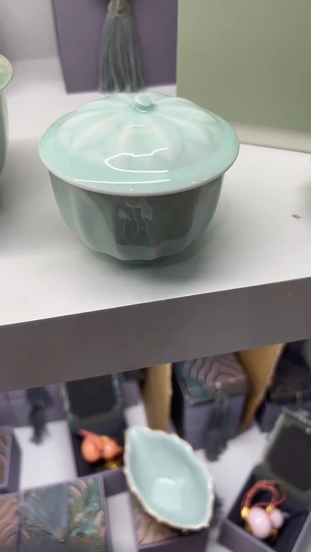 龙泉云间青瓷小米茶器  小号