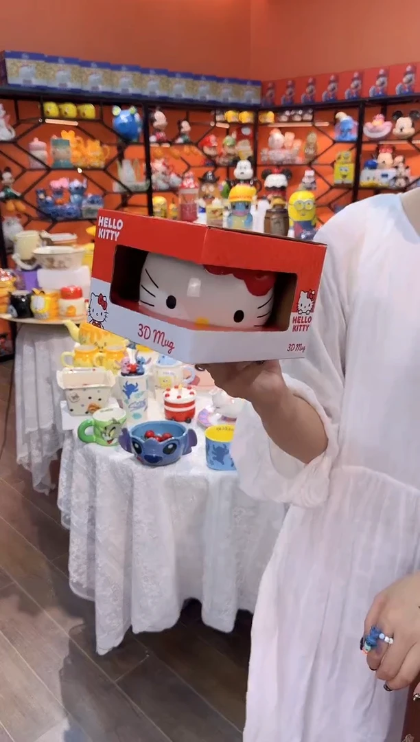 瓷片@@凯特猫陶瓷水杯（礼盒）