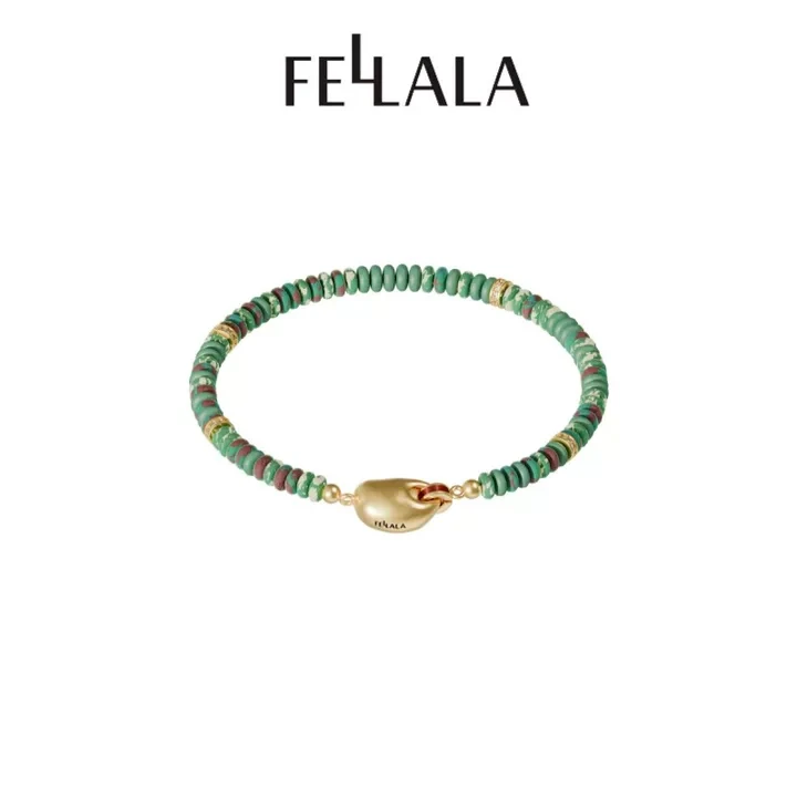 铜合金莫桑石手链 Fellala/翡拉拉「如意锁」手链系列手串波西米亚